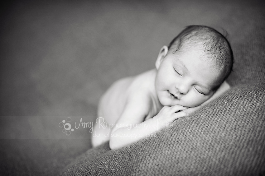 Smiling newborn image, Foxboro newborn photography