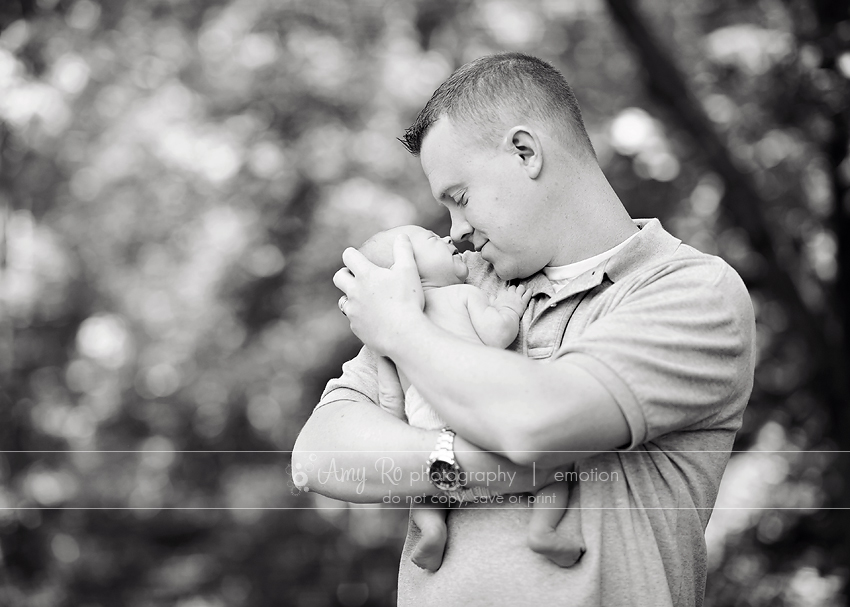 Newborn and dad image, Bellingham newborn photography