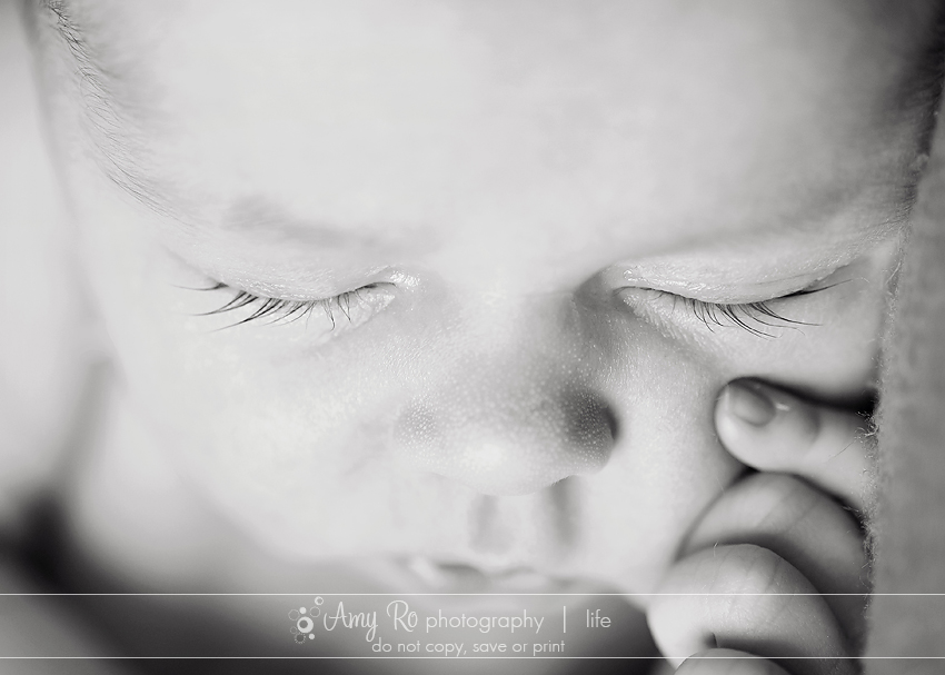 Eyelashes macro shot of newborn, Connecticut newborn photography