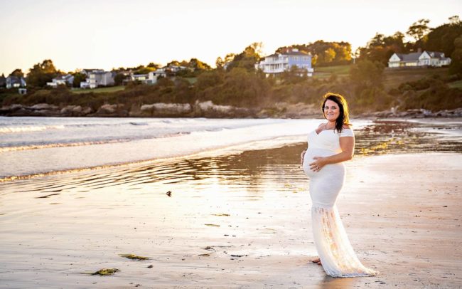 Sunset maternity photos RI