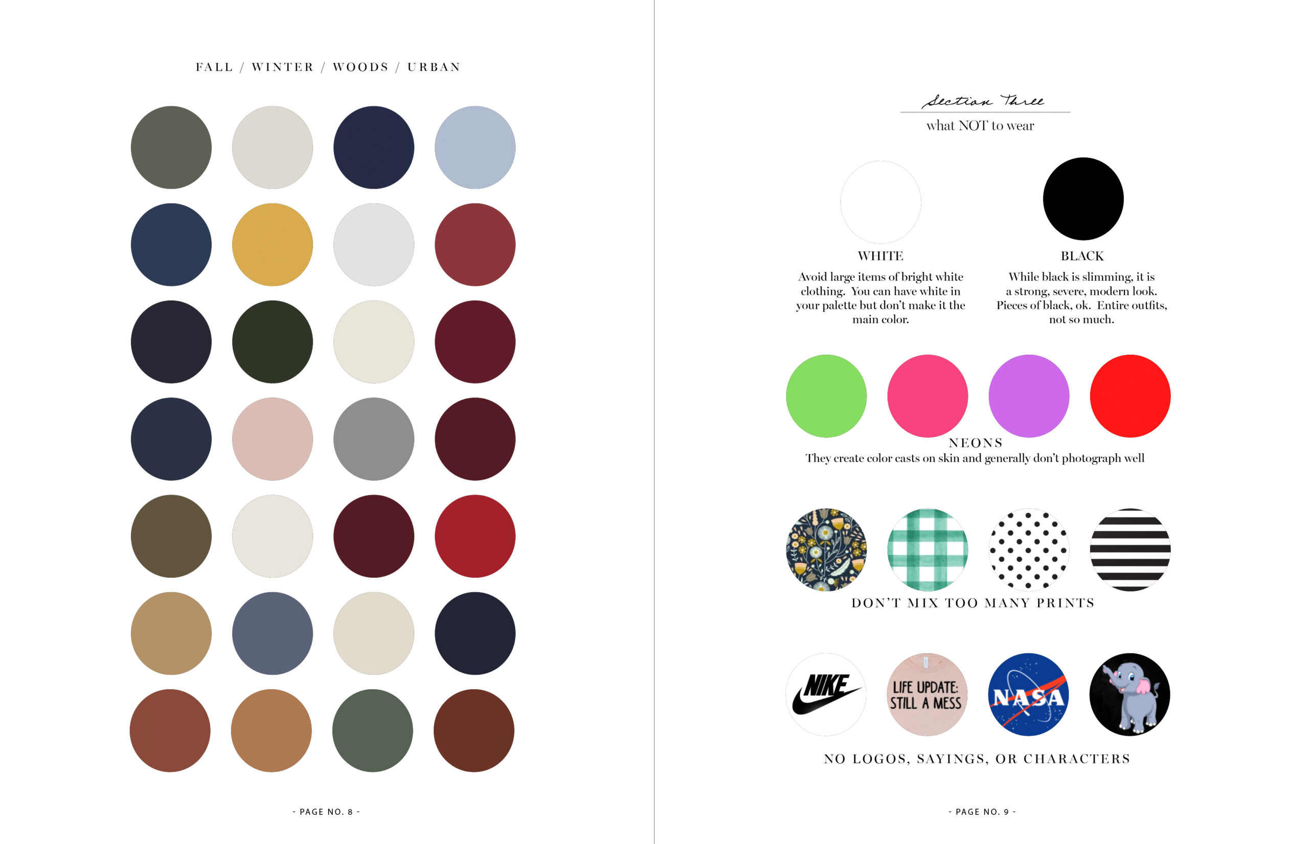 What to Wear Family Photos Fall Winter Color Palette What not to wear family photos