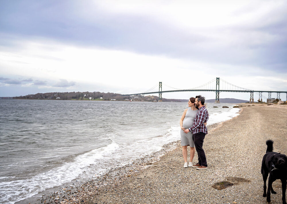 Rhode Island Bridge maternity photography