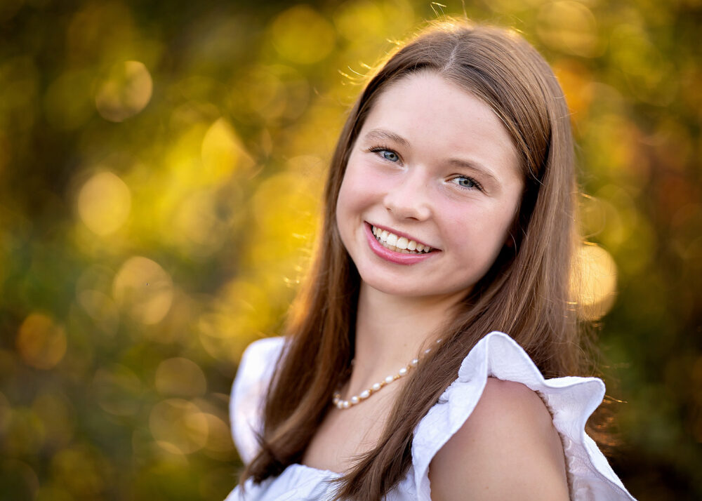 Senior girl in the woods senior session near Foxboro MA