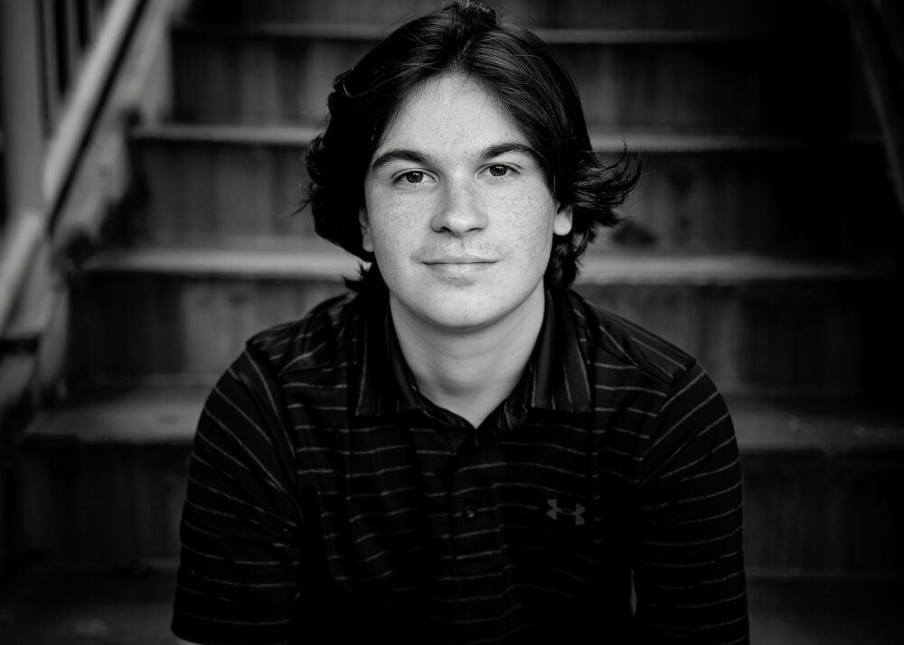 Urban Senior photos parking garage Rhode Island