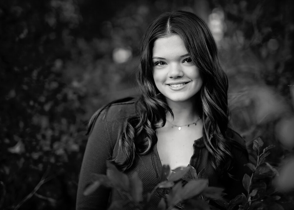 Close up senior girl portrait during senior photography session in Lincoln Rhode Island