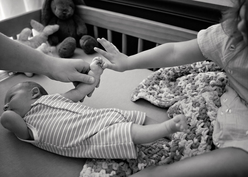 Black and white newborn photograpy Rhode Island