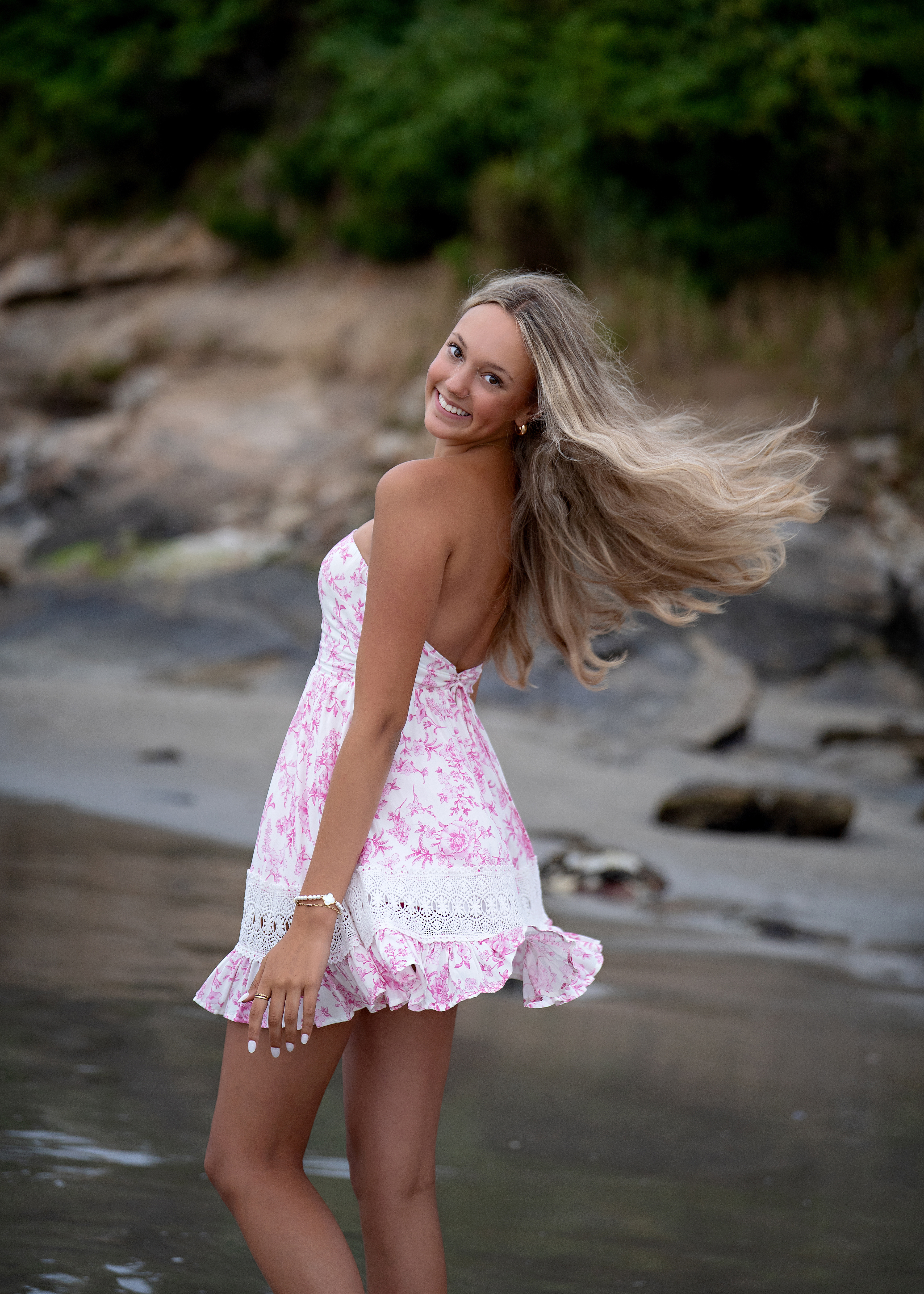 East Greenwich High School senior beach portraits